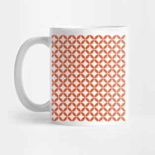 Retro Circles and Diamonds Orange 1 Mug